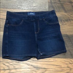 Girls dark wash jean shorts
